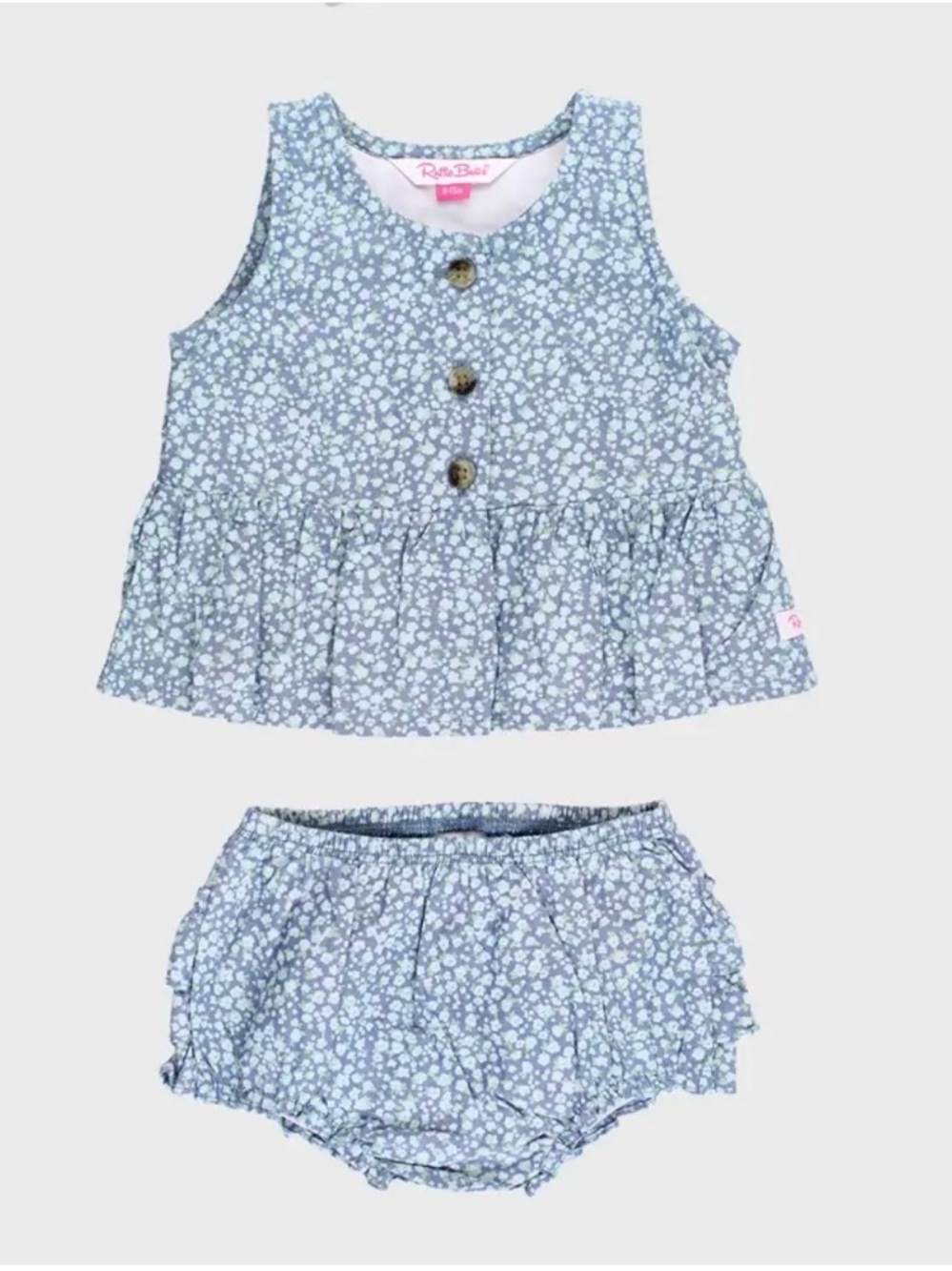 NWT - Rufflebutts Baby Girl’s Summertime Fields Swing Top and Bloomer Set